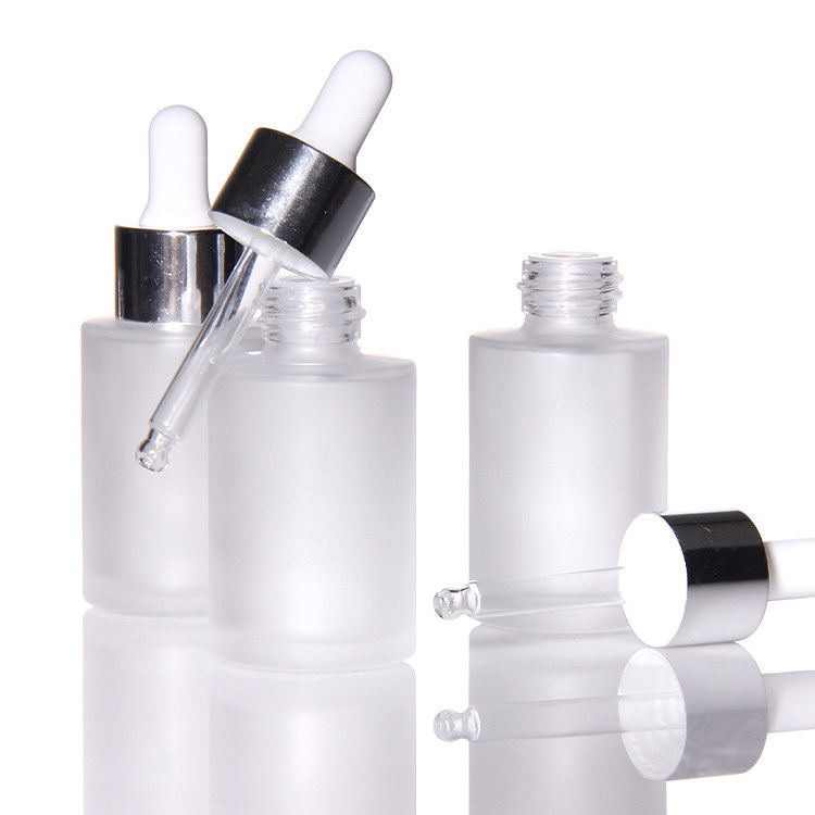Άδειο 15 ml 30 ml παγωμένο γυάλινο μπουκάλι ορού για το πρόσωπο συσκευασία γυάλινη αντλία καλλυντικό μπουκάλι σταγονίδια ορού