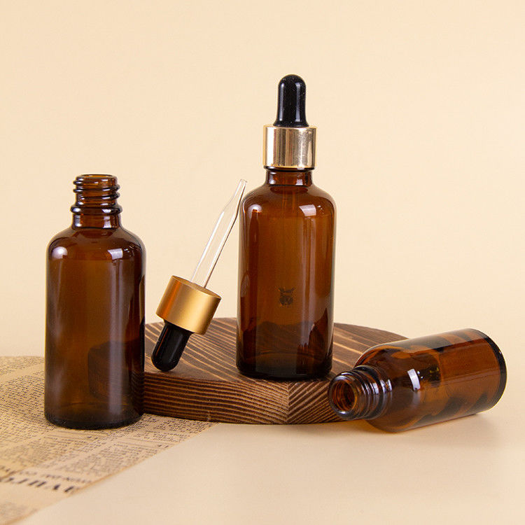 Αιθέρια έλαια 15ml 30ml 60ml Κενό UV Χρυσό Επιχρισμα Λικέρ γυάλινο μπουκάλι σταγονιδιού