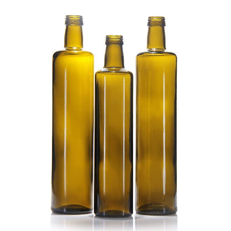 Τροφική ποιότητα 250 ml 500 ml 750 ml Διαυγές στρογγυλό γυαλί Marasca μπουκάλια ελαιολάδου με καπάκι