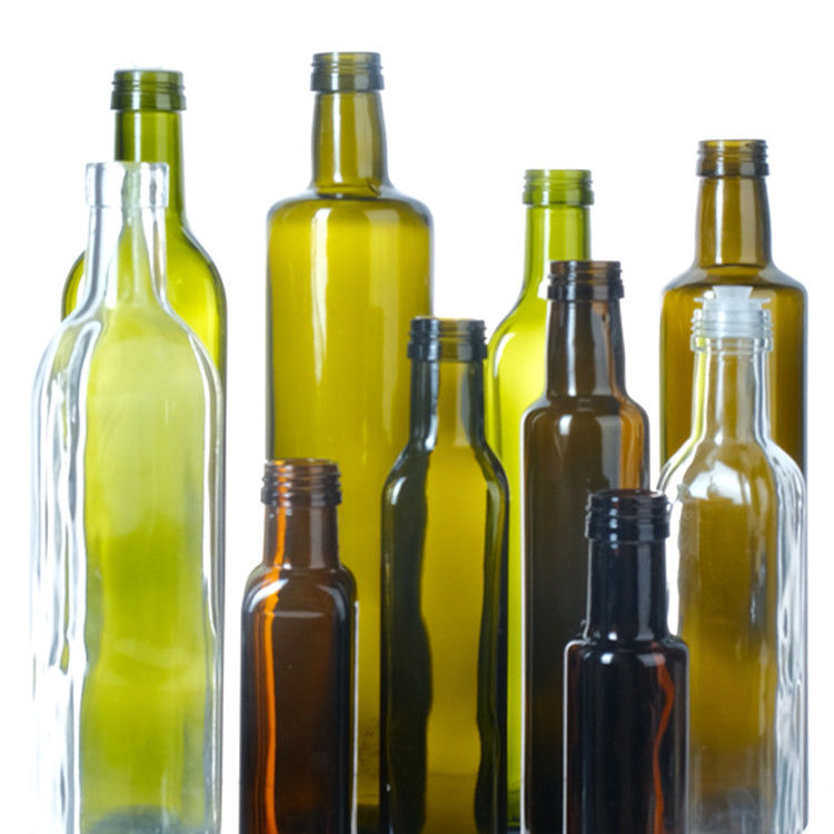 Τροφική ποιότητα 250 ml 500 ml 750 ml Διαυγές στρογγυλό γυαλί Marasca μπουκάλια ελαιολάδου με καπάκι