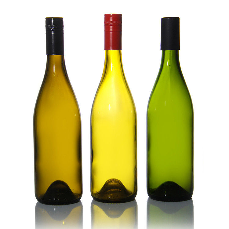 32oz 750ml Προσαρμοσμένο πορτοκαλί κρασί γυάλινο μπουκάλι με φελλό