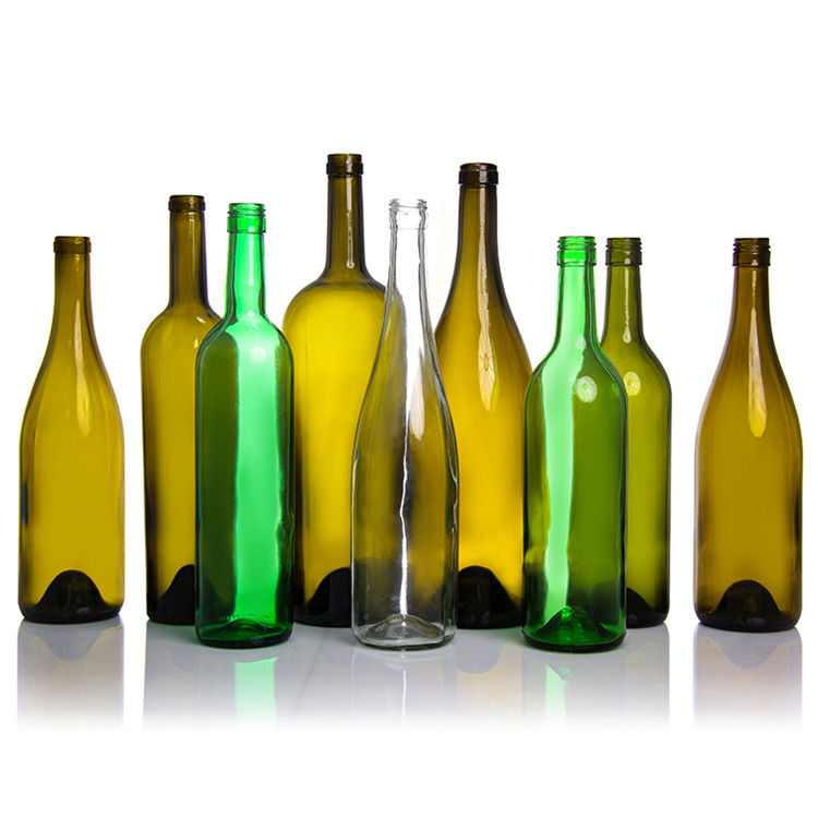 Προσαρμοσμένη ετικέτα 500 ml 750 ml παγωμένα διαυγή μαύρα στρογγυλά μπουκάλια κρασιού για γάμο