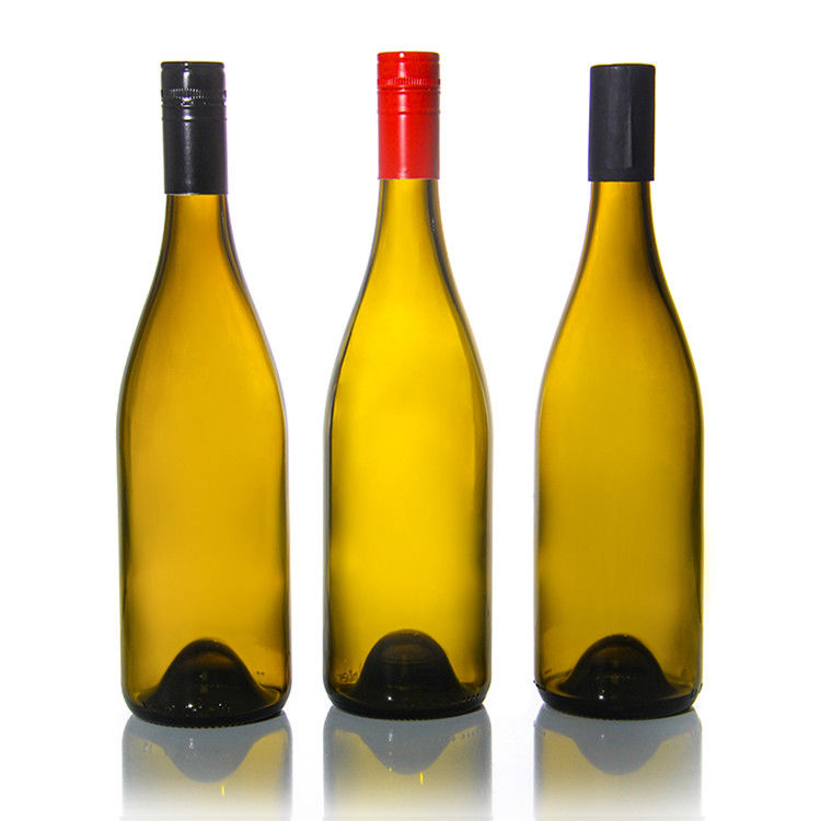 Προσαρμοσμένη ετικέτα 500 ml 750 ml παγωμένα διαυγή μαύρα στρογγυλά μπουκάλια κρασιού για γάμο