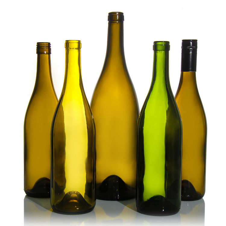 Κατασκευαστές πολυτελείας Σαμπάνια 375ml 750ml μπουκάλι κόκκινου κρασιού σκούρο πράσινο κενά γυάλινα μπουκάλια με καπάκια