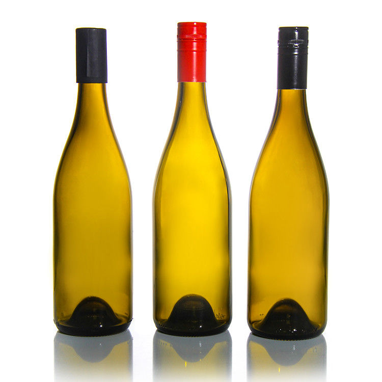 Κατασκευαστές πολυτελείας Σαμπάνια 375ml 750ml μπουκάλι κόκκινου κρασιού σκούρο πράσινο κενά γυάλινα μπουκάλια με καπάκια