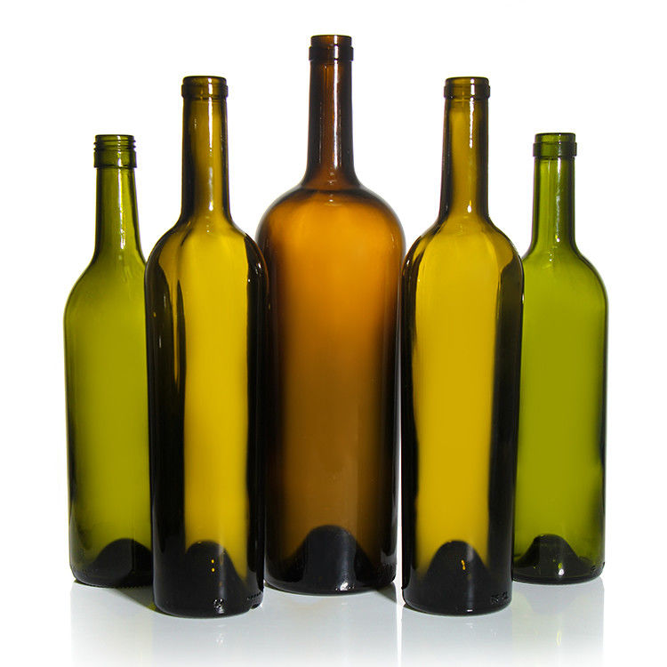 Κατασκευαστές πολυτελείας Σαμπάνια 375ml 750ml μπουκάλι κόκκινου κρασιού σκούρο πράσινο κενά γυάλινα μπουκάλια με καπάκια