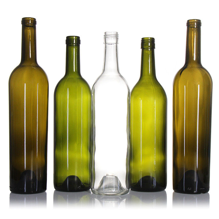 Κατασκευαστές πολυτελείας Σαμπάνια 375ml 750ml μπουκάλι κόκκινου κρασιού σκούρο πράσινο κενά γυάλινα μπουκάλια με καπάκια