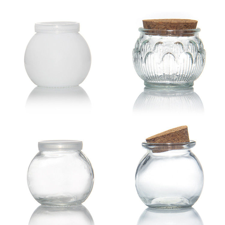100 ml 200 ml Mini Round Clear Glass Milk Yogurt Pudding Jar με ξύλινο καπάκι