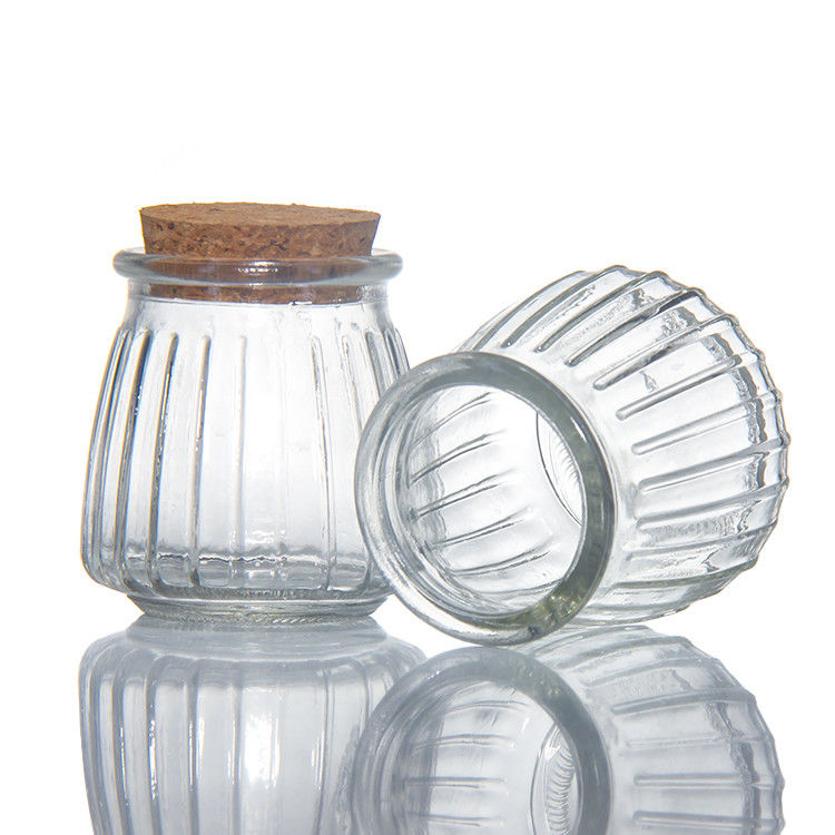 100 ml 200 ml Mini Round Clear Glass Milk Yogurt Pudding Jar με ξύλινο καπάκι