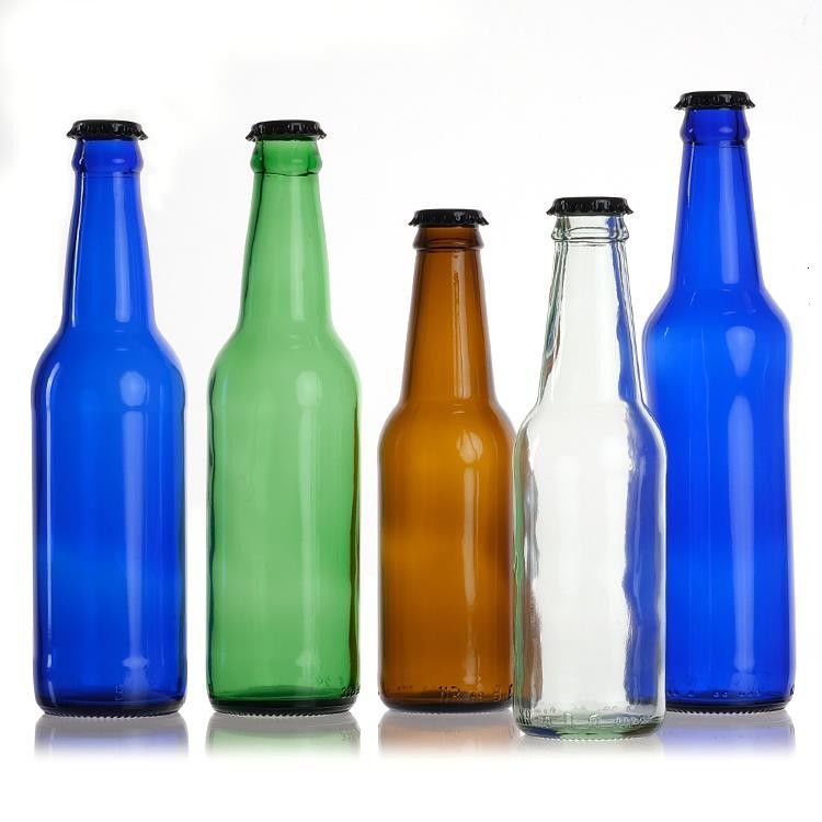 Χονδρικό κενό 330ml 33cl 12oz σόδα ή χυμός σαφείς μπουκάλια μπύρας γυαλί με καπάκι