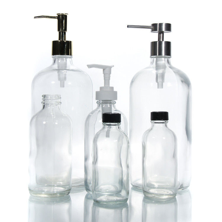 30ml 50ml 60ml 80ml 100ml Λοσιόν ορό Παγωμένο γυάλινο μπουκάλι σωματικού ελαίου με αντλία για φροντίδα του δέρματος