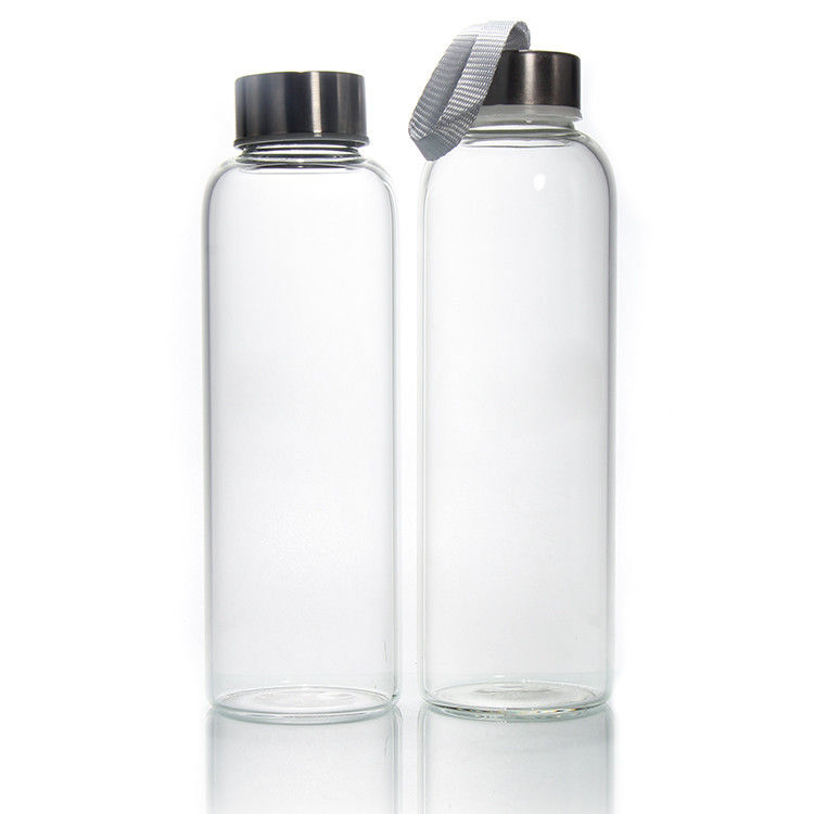 Νέο σχεδιασμό 350ml/500ml High Borosilicate γυάλινο μπουκάλι νερού με κάλυμμα από ανοξείδωτο χάλυβα