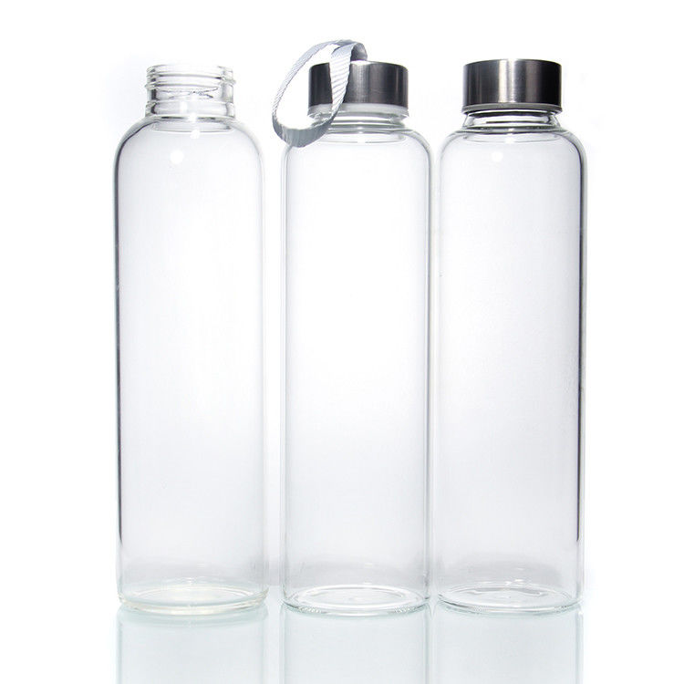 Γυάλινα μπουκάλια Περιβαλλοντικά φιλικά Bpa Ανεξάντλητο Κάλυβα Κέπα 500 ml Πιεστικό γυάλινο μπουκάλι νερού