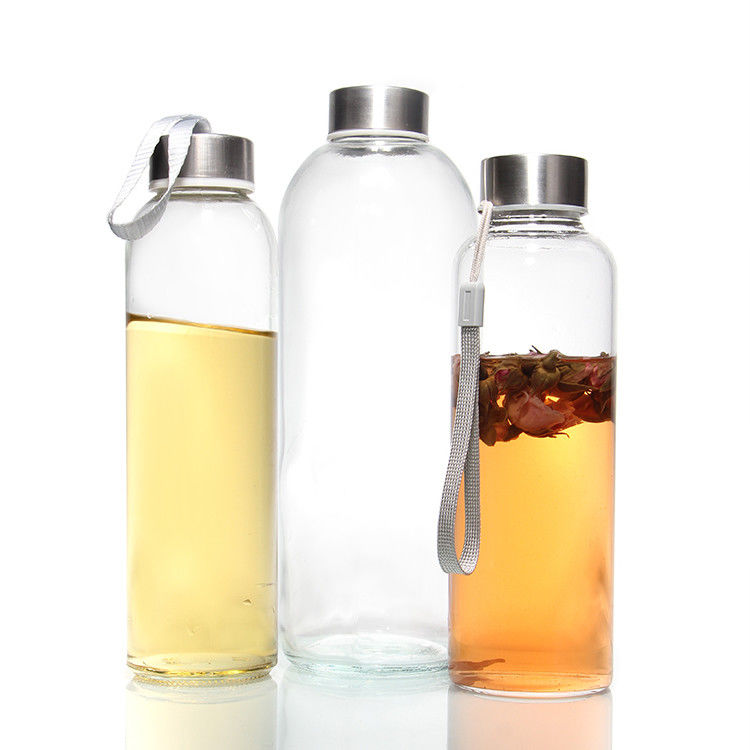 Γυάλινα μπουκάλια Περιβαλλοντικά φιλικά Bpa Ανεξάντλητο Κάλυβα Κέπα 500 ml Πιεστικό γυάλινο μπουκάλι νερού